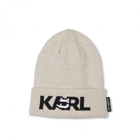 Set caciula si fular copii Karl Lagerfeld pentru fata cu logo